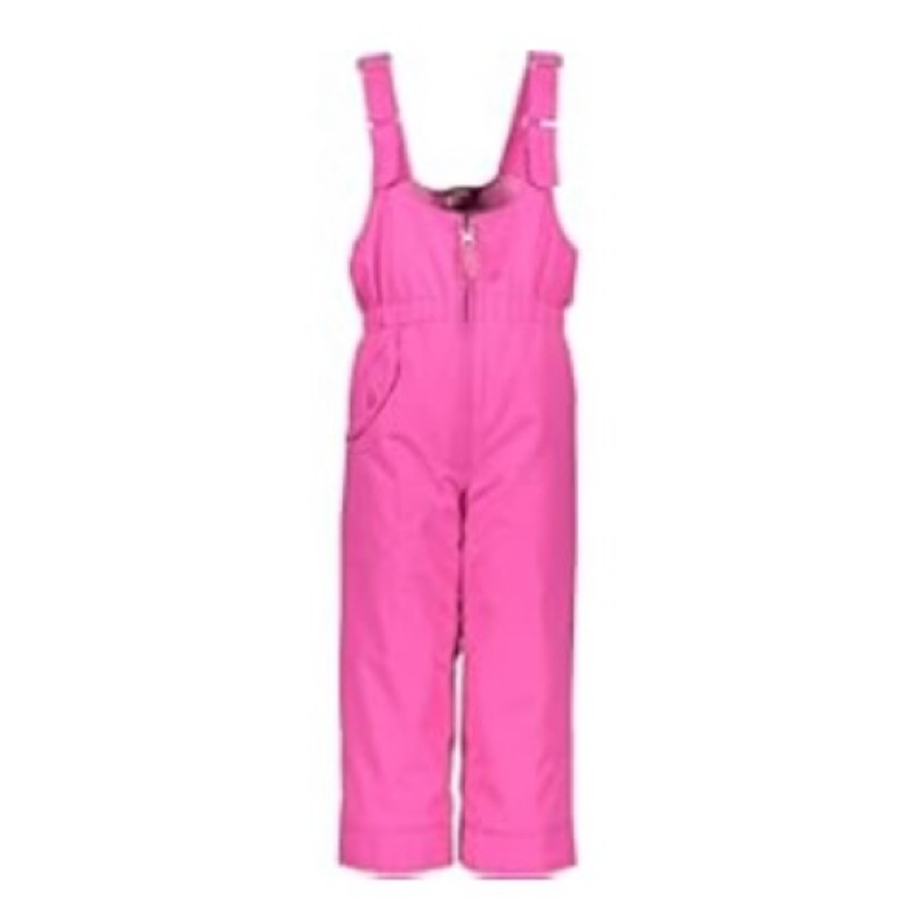 Obermeyer Girls Powder Pink Snoverall Ski Bibs Overalls